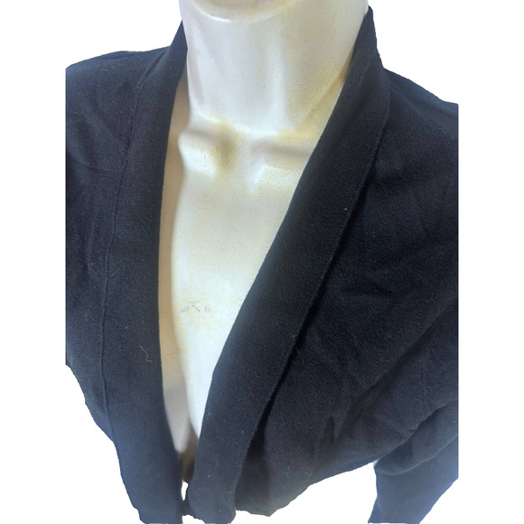 Calvin Klein Retro Open Front Cropped Cardigan Size Large 90s Shrug Work Casual - Picture 2 of 5
